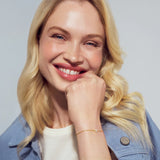 Heart Zirconia Bracelet in Sterling Silver or 18k Gold Plated | Delicate Adjustable Bracelet