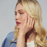 Heart Zirconia Bracelet in Sterling Silver or 18k Gold Plated | Delicate Adjustable Bracelet