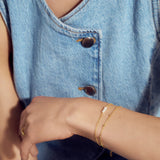 Beaded Station Bracelet – 18k Gold Plated or Sterling Silver