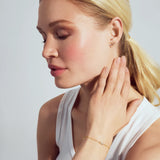 Three Stone Zirconia Bracelet – Sterling Silver or 18k Gold Plated | Dainty Adjustable Chain