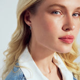 Oval Huggie Earrings in Sterling Silver or Gold | Minimalist Everyday Hoops