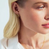 Oval Huggie Earrings in Sterling Silver or Gold | Minimalist Everyday Hoops