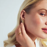 Oval Huggie Earrings in Sterling Silver or Gold | Minimalist Everyday Hoops