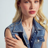 Open Circle Pendant Necklace | Sterling Silver or 18k Gold Plated