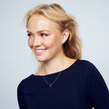 Crescent Moon Stud Earrings – Sterling Silver or 18k Gold Plated | Zirconia