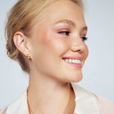 Chunky Huggie Hoop Earrings – Sterling Silver or 18k Gold Plated | Modern Sculpted Hoops