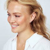 Chunky Huggie Hoop Earrings – Sterling Silver or 18k Gold Plated | Modern Sculpted Hoops