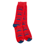 World's Softest 1902 Transit Crew socks in Mustache and Glasses
