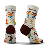 Colisco Unisex Crew Socks - Colorado Moose Dance
