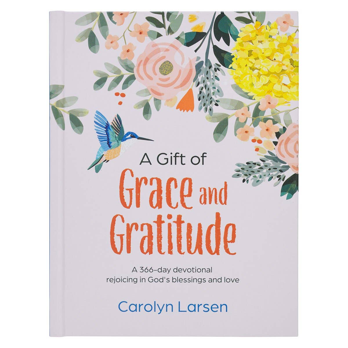 A Gift of Grace and Gratitude hardcover devotional with floral hummingbird cover