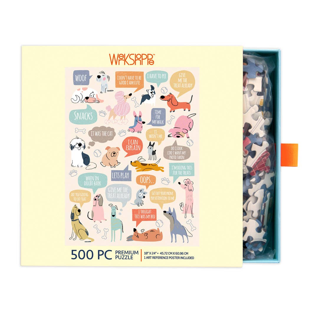 If Dogs Could Talk 500 piece jigsaw puzzle, view 4