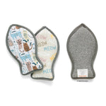 Cats Meow print dual-sided microfiber pet bowl scrubbies
