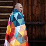 Color Triangles Poly Eco-Performance Blanket-52"x75"