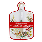 Christmas Gatherings Melamine Cheese Board with Knife, 13.25" x 8.5"