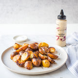 Crispy roasted potatoes with truffle aioli