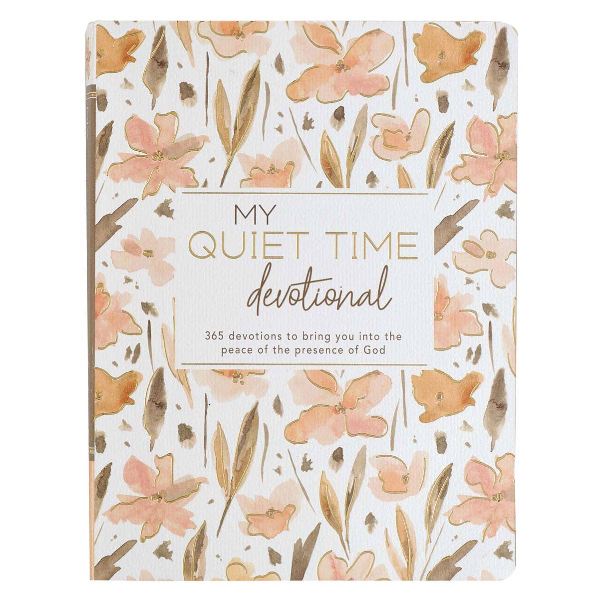 My Quiet Time 365-day devotional with peach petal softcover