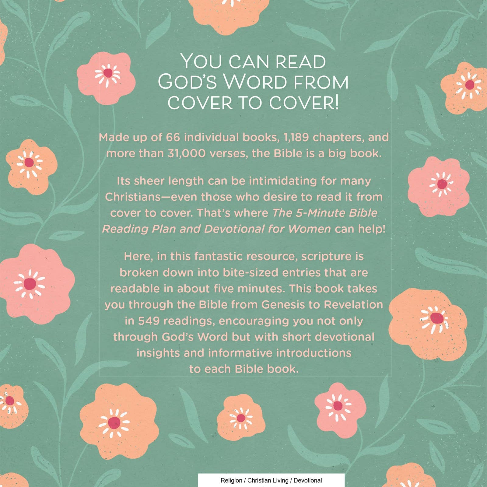 The 5-Minute Bible Reading Plan and Devotional for Women, Barbour Publishing book cover