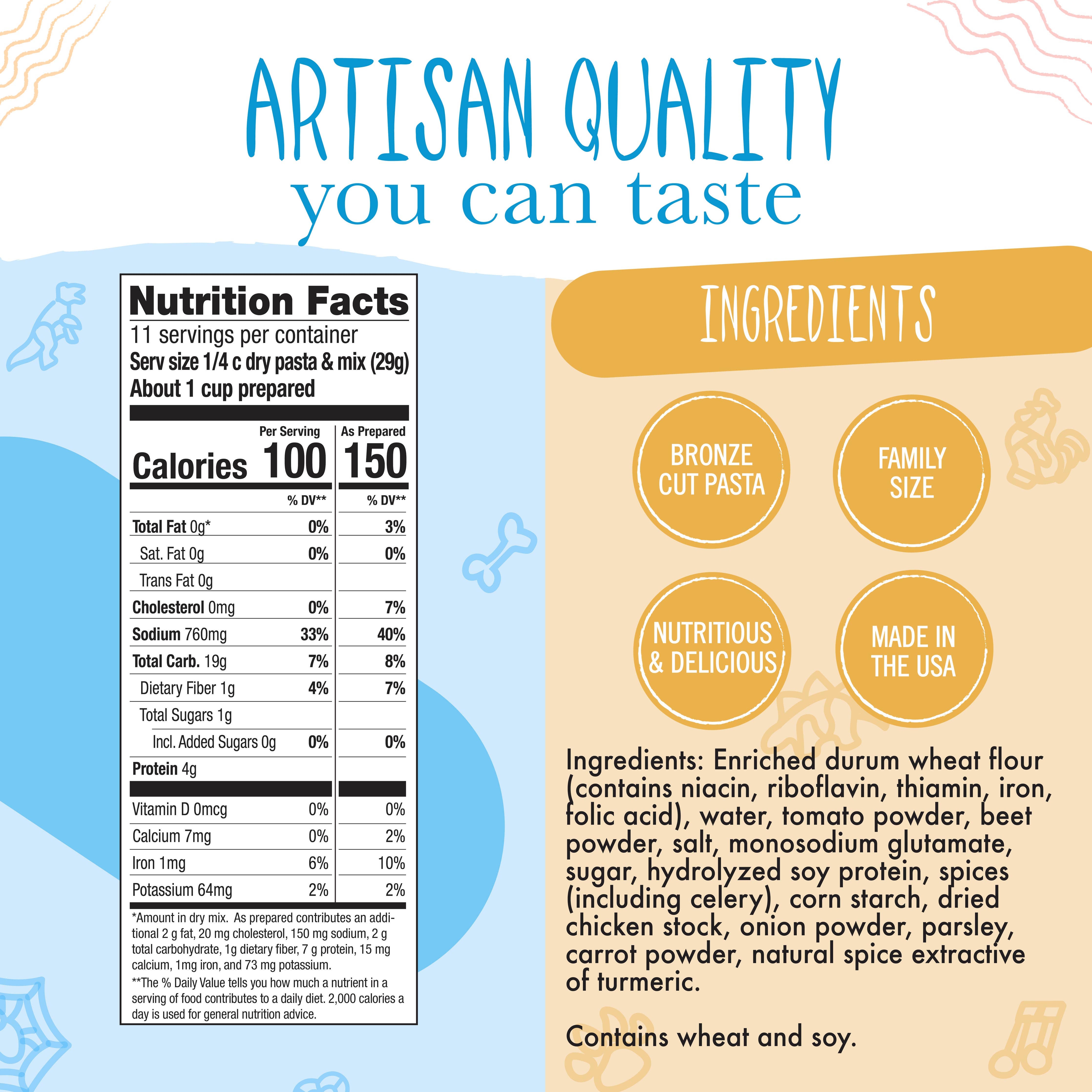 Pastabilities Chicken Noodle Soup nutrition facts and ingredients