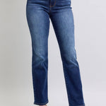 Judy Blue thermal high waist straight jeans in vintage dark wash