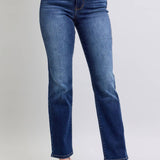 Judy Blue thermal high waist straight jeans in vintage dark wash