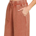 Washed French terry flare pant, alternate colorway