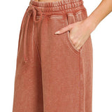 Washed French terry flare pant, alternate colorway