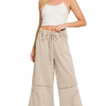 Washed French terry flare pant, alternate colorway