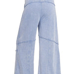 Washed French terry flare pant, alternate colorway