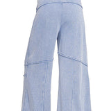 Washed French terry flare pant, alternate colorway