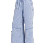 Washed French terry flare pant, alternate colorway