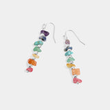 Chakra Dangle Earrings in Silver