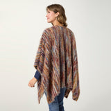 Chevela Eyelash Wrap - autumn rust, worn view