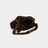 Brooke Faux Fur Leopard Large Tote - side view