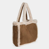 Laila Faux Fur Suede Tote - interior detail