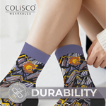 Topo sunset unisex crew socks, additional view
