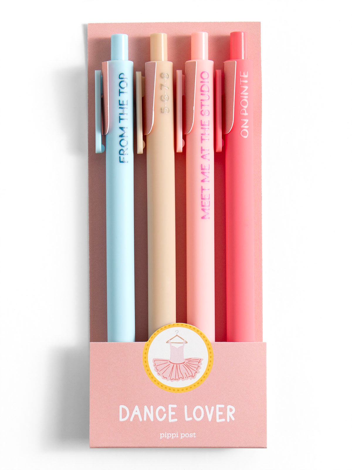 Dance Lover ballet gel pen set of 4 - front