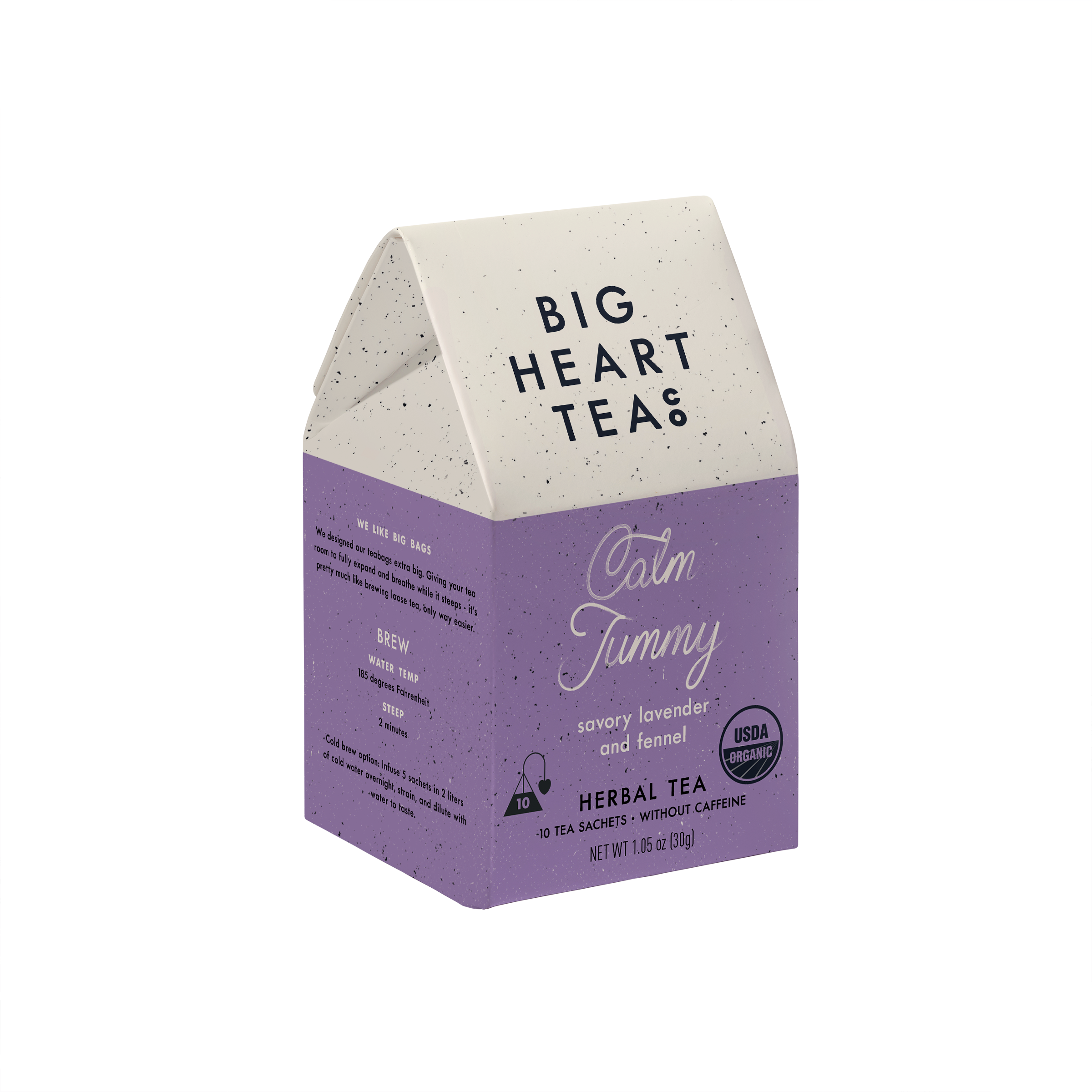 Calm Tummy organic lavender tea box, Big Heart Tea Co.