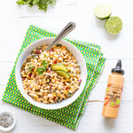Corn and avocado salad with limes and Chile Lime Aioli
