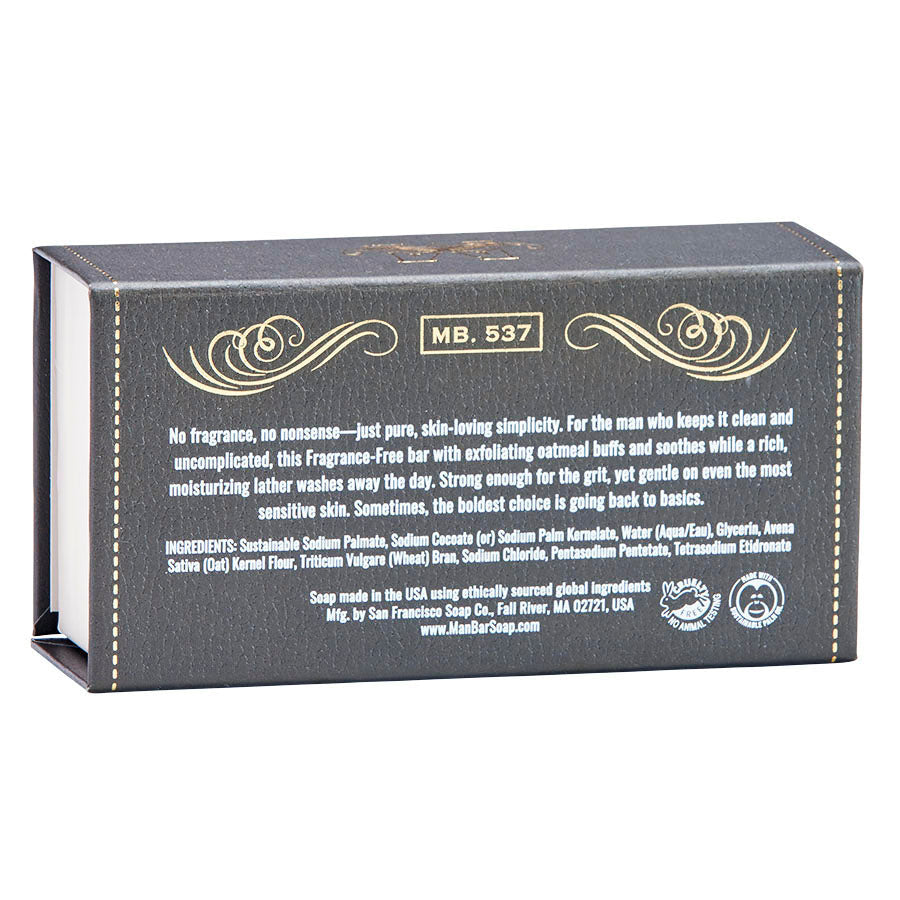 Man Bar Fragrance Free 10 oz bar soap, alternate view