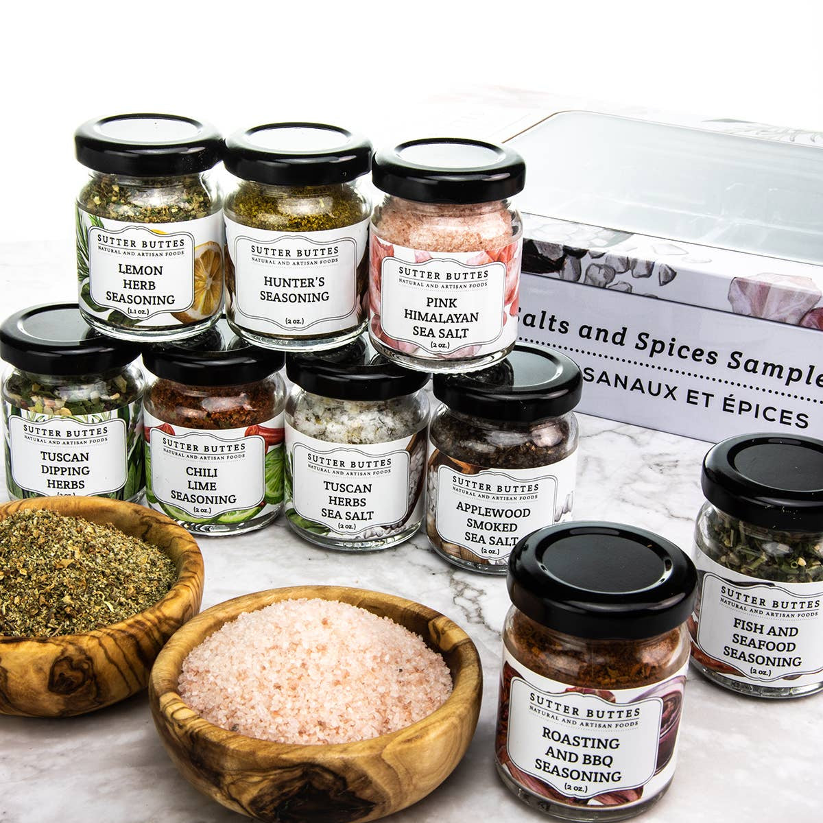 Gourmet salts and rubs 9-piece gift tin