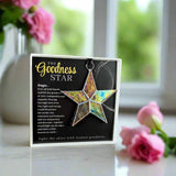 Goodness Star, Stained Glass with Hopeful Sentiment