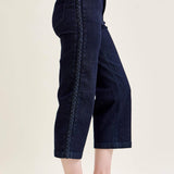 HW Side Seam Braid Detail Crop Wide