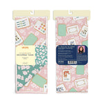 Mahjong tiles and cherry blossom reversible microfiber kitchen towel, view 2
