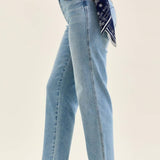 Mid-Rise Ankle Straight w/ Bandana Loop