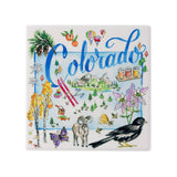 CO State Collection Ceramic Coaster Colorado Rosanne Beck
