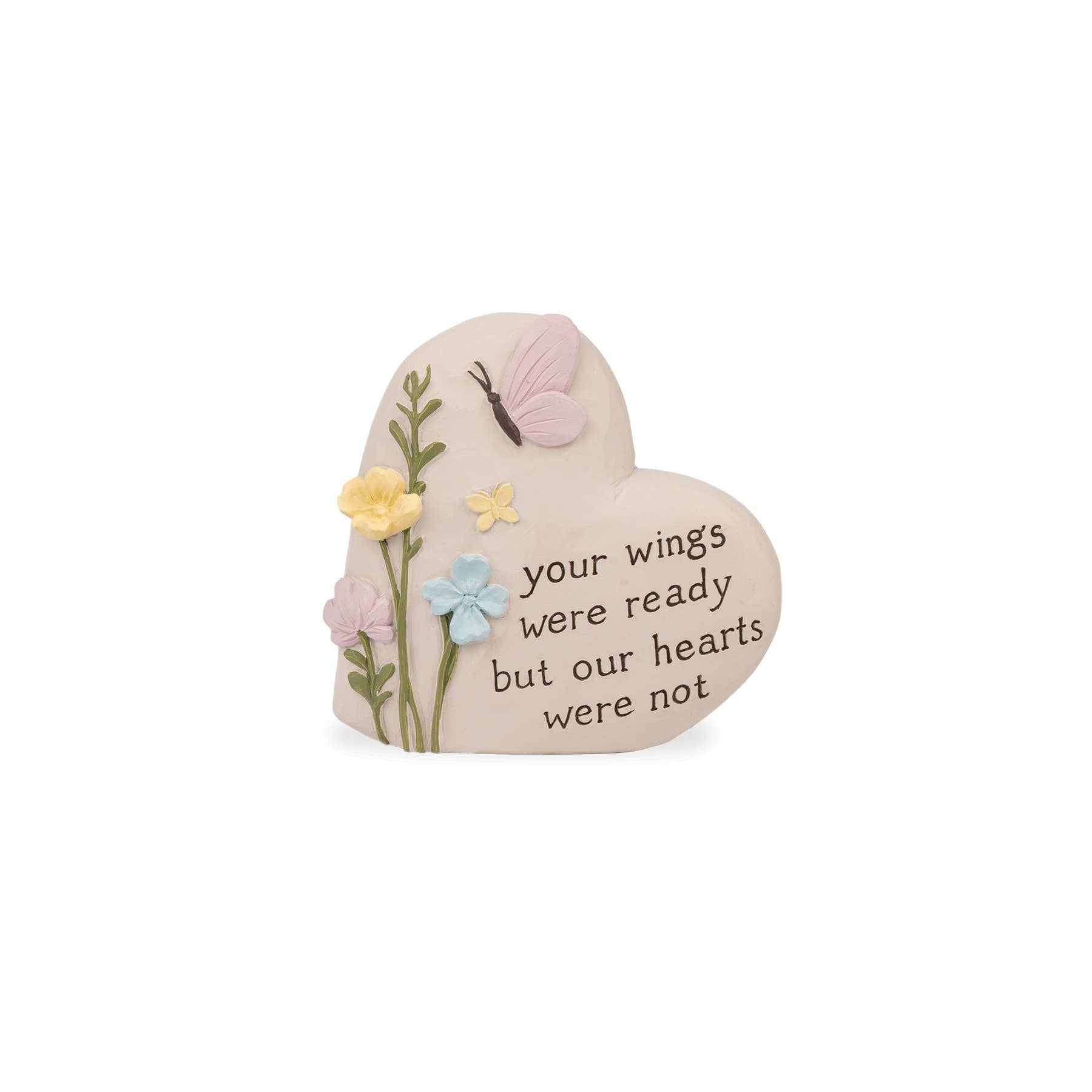 Angels Among Us Your Wings Were Ready memorial heart plaque
