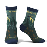 Colisco Unisex Crew Socks - Night Forest Alien