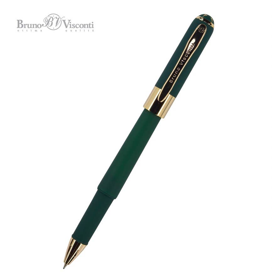 Monaco soft-touch ballpoint pen in forest green