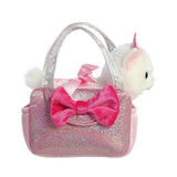 6 inch Trendy Sparkle Pink plush purse pet