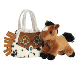8 inch Western Fringe plush purse pet, alternate view